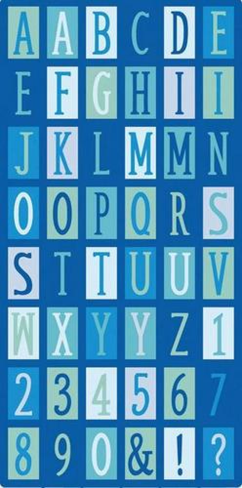 adhesive Chipboard Buchstaben Typical blue