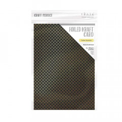 Tonic Foiled Kraft Card - Golden Quarterfoil
