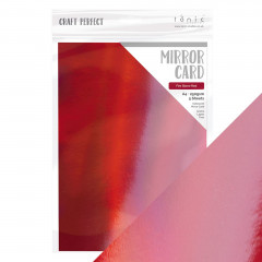 Tonic Mirror Card Irridescent - Fire Stone Red