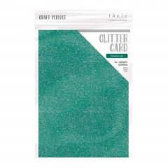 Tonic Studios glitter card - turquoise Lake