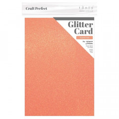 Tonic Studios Glitter Card - sugared coral