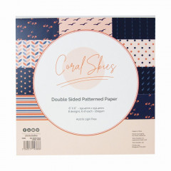 Craft Perfect 6x6 Patterned Paper Pack - Coral Skies