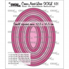 Crea-Nest-Lies XXL Stanze - Nr. 121 - Ovale mit quadratischen Lö