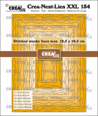 Crea-Nest-Lies XXL Stanze - Nr. 134 - Rechtecke mit 2 Nahtlinien