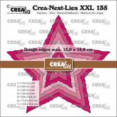 CREAlies Crea-nest-dies XXL Sterne mit offenem Rand
