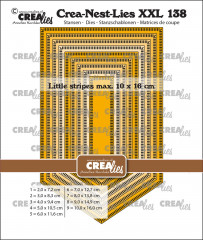 Crea-Nest-Lies XXL Stanze - Nr. 138 - Banner mit kleinen Streifen