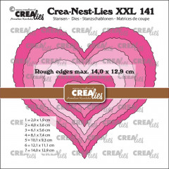 Crea-Nest-Lies XXL Stanze - Nr. 141 - Herz mit gewellten Kanten