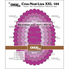 Crea-Nest-Lies XXL Stanze - Nr. 144 - Große Ovale mit Muschelrand