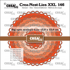 Crea-Nest-Lies XXL Stanze - Nr. 146 - Große Kreise mit Wellenrand