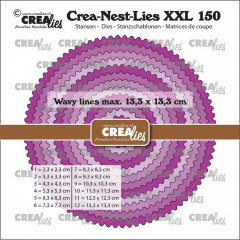 Crea-Nest-Lies XXL Stanze - Nr. 150 - Kreise mit gewelltem Rand