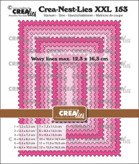 Crea-Nest-Lies XXL Stanze - Nr. 153 - Rechtecke mit gewelltem Rand