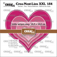 Crea-Nest-Lies XXL Stanze - Nr. 154 - Herzen mit kleinen Streifen