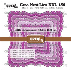 Crea-Nest-Lies XXL Stanze - Nr. 155 - Fantasy Square A With Little Stripes