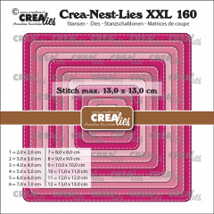 Crea-Nest-Lies XXL Stanze - Nr. 160 - Quadratischer Steppstich