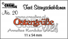 CREAlies Text Stanzschablonen - Nr. 20 - Ostergrüße