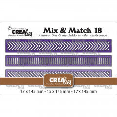 Crealies Mix and Match - No. 18 - Streifen A