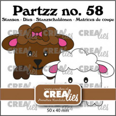 Crealies Partzz - Nr. 58 - Schaf