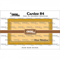 CREAlies Cardzz - Mini Slimline D mit Doppelsteppstich