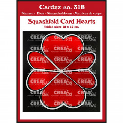 CREAlies Cardzz - No. 318 - Squash-Faltkarte – Herzen