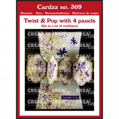 CREAlies Cardzz - No. 309 - Twist & Pop-up with 4 Panels