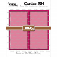 Crealies Cardzz - No. 534 - quadratische Gatefold-Karte