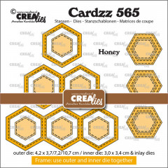 CREAlies Cardzz - No. 514 - Frame & Inlay Honigwaben
