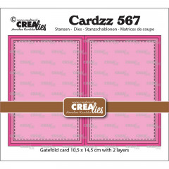 CREAlies Cardzz - No. 567 - Rechteckige Gatefold-Karte, horizontal