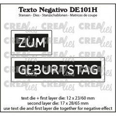 Crealies Texto - ZUM GEBURTSTAG horizontal (DE)