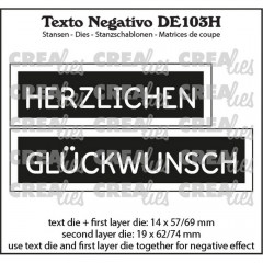 CREAlies Texto - HERZLICHEN GLÜCKWUNSCH horizontal (DE)