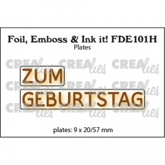 Crealies Foil, Emboss and Ink it - ZUM GEBURTSTAG (DE)