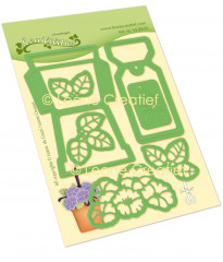 Lea bilitie Präge- und Schneideschablone - Flower Pot Label Pocket