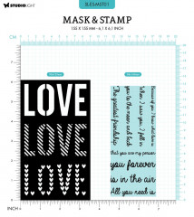Studio Light Mask Stencil and Clear Stamps - Essentials Nr. 1
