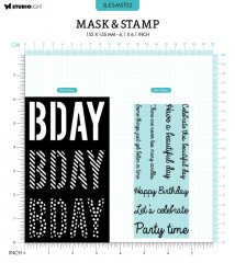 Studio Light Mask Stencil and Clear Stamps - Essentials Nr. 2