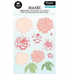 Studio Light Mask Stencil - Essentials Nr. 195 - Dahlia Flowers