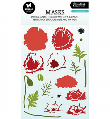 Studio Light Mask Stencil - Essentials Nr. 196 - Poppy Flowers