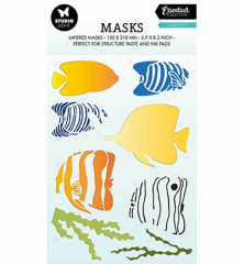 Studio Light Mask Stencil - Essentials Nr. 198 - Ocean Fish