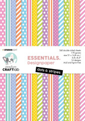 Studio Light A5 Paper Pad - Essentials Dots and Stripes