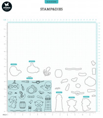 Clear Stamps and Cutting Die -  Sweet Stories Nr. 58 -  Sea Shore
