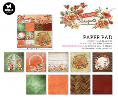 Studio Light 6x6 Paper Pad - Autumn Bouquet Nr. 108 - Deep Forest