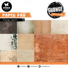Studio Light 8x8 Paper Pad - Grunge Collection Nr. 109 - Vintage Papers