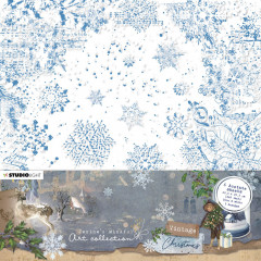 Studio Light Acetate Sheets - Vintage Christmas Nr. 04 - White & Blue