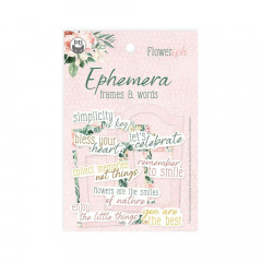 Piatek13 - Paper Ephemera Set - Frames and Words - Flowerish