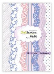 CraftEmotions A5 Paper Pad - London Pastell