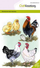 Clear Stamps - Hühner und Küken