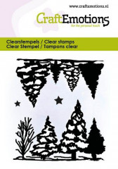 Clear Stamps - Landschaft Bäume und Sterne