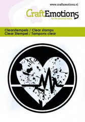 Clear Stamps - Herz & Herzschlag im Kreis