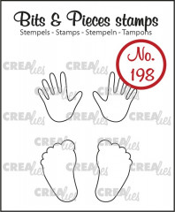 Clear Stamps Bits and Pieces - Nr. 198 - Baby Hände Füße (outlin