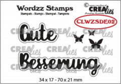 CREAlies Wordzz Clear Stamps - Gute Besserung (DE)