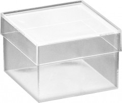 Acryl Dose transparent quadratisch (12 Stück)