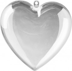 Acryl Herzen transparent 10 cm (20 Stück)